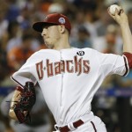 National League's Patrick Corbin, of the Arizona Diamondbacks, pitches during the fourth inning of the MLB All-Star baseball game, on Tuesday, July 16, 2013, in New York. (AP Photo/Matt Slocum)