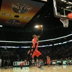  Terrence Ross of the Toronto Raptors participates in the slam dunk contest during the skills competition at the NBA All Star basketball game, Saturday, Feb. 15, 2014, in New Orleans. (AP Photo/Gerald Herbert)