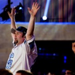 Mike Marriott of Huntington, N.Y., reacts during the fourth round selection, 35th overall pick, for the Detroit Lions at the NFL Draft, Saturday, April 27, 2013 at Radio City Music Hall in New York. (AP Photo/Craig Ruttle)