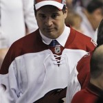 Chicago businessman Matthew Hulsizer, who is 
trying to buy the Phoenix Coyotes, attends Game 
4 of a first-round NHL hockey Stanley Cup 
playoffs series between the Detroit Red Wings 
and the Coyotes, Wednesday, April 20, 2011, in 
Glendale, Ariz. (AP Photo/Ross D. Franklin)