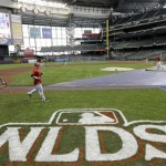 Arizona Diamondbacks' Collin Cowgill runs during baseball practice Friday, Sept. 30, 2011, in Milwaukee. The Diamondbacks are scheduled to face the Milwaukee Brewers in Game 1 of the National League division series on Saturday. (AP Photo/David J. Phillip)