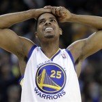 Golden State Warriors' Rodney Carney reacts during the second half of an NBA basketball game against the Phoenix Suns Thursday, Dec. 2, 2010, in Oakland, Calif. (AP Photo/Ben Margot)