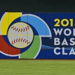 Mexico's Arnold Leon, right, and Daniel Rodriguez stand in the outfield during team batting practice prior to a World Baseball Classic baseball game between Mexico and the United States on Friday, March 8, 2013, in Phoenix. (AP Photo/Ross D. Franklin)