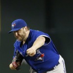 Toronto Blue Jays' Mark Buehrle throws against the Arizona Diamondbacks in the fourth inning of a baseball game on Wednesday, Sept. 4, 2013, in Phoenix. (AP Photo/Ross D. Franklin)