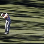Jason Day, of Australia, hits on the 10th fairway during the third round of the Masters golf tournament Saturday, April 13, 2013, in Augusta, Ga. (AP Photo/Charlie Riedel)
