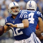  Indianapolis Colts quarterback Andrew Luck throws against the Cincinnati Bengals in the first half of an NFL preseason football game in Indianapolis, Thursday, Aug. 30, 2012. (AP Photo/John Sommers II)