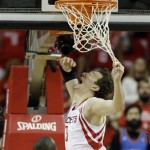 Houston Rockets' Omer Asik goes up against Oklahoma City Thunder's Serge Ibaka during the first quarter of Game 4 in a first-round NBA basketball playoff series Monday, April 29, 2013, in Houston. (AP Photo/David J. Phillip)