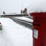 A postbox is seen which has been covered by heavy snowfall, in Gateshead, England, Monday, Nov. 29, 2010. Britain has shivered in sub-zero temperatures since Thursday as snow fell unseasonably early, with more wintry weather on the way. Up to 10cm (4 inches) of snow settled in northern Scotland and north-east England overnight, the earliest major snowfall in 17 years. (AP Photo/Scott Heppell)
