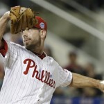 National League's Cliff Lee, of the Philadelphia Phillies, pitches during the fifth inning of the MLB All-Star baseball game, on Tuesday, July 16, 2013, in New York. (AP Photo/Matt Slocum)