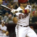 Arizona Diamondbacks' Wil Nieves gets his third hit of the game against the Colorado Rockies during the sixth inning of a baseball game, Thursday, April 25, 2013, in Phoenix. (AP Photo/Matt York)