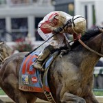 Joel Rosario rides Orb during the 139th Kentucky Derby at Churchill Downs Saturday, May 4, 2013, in Louisville, Ky. (AP Photo/J. David Ake)
