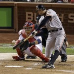 San Francisco Giants' Hunter Pence hits a home run during the second inning of Game 4 of baseball's National League championship series against the St. Louis Cardinals Thursday, Oct. 18, 2012, in St. Louis. (AP Photo/Mark Humphrey)