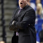 Grand Canyon head coach Dan Majerle urges on his team on during the second half of an NCAA college basketball game against Kentucky, Friday, Nov. 14, 2014, in Lexington, Ky. Kentucky won 85-45. (AP Photo/James Crisp)