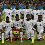 The Ghana team pose for a group photo before the group G World Cup soccer match between Ghana and the United States at the Arena das Dunas in Natal, Brazil, Monday, June 16, 2014. (AP Photo/Ricardo Mazalan)