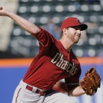  Arizona Diamondbacks pitcher Zeke Spruill delivers the ball to the New York Mets during the first inning of the second game of a baseball double-header Sunday, May 25, 2014, at Citi Field in New York. (AP Photo/Bill Kostroun)