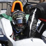 Kurt Busch is strapped into his car before the start of the 98th running of the Indianapolis 500 IndyCar auto race at the Indianapolis Motor Speedway in Indianapolis, Sunday, May 25, 2014. (AP Photo/R Brent Smith)