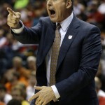  Texas head coach Rick Barnes directs his team during the first half of a second round NCAA college basketball tournament game against the Arizona State Thursday, March 20, 2014, in Milwaukee. (AP Photo/Morry Gash)