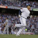 Miguel Cabrera, of the Detroit Tigers, rounds the bases after hitting a home run during the first inning of the MLB All-Star baseball game, Tuesday, July 15, 2014, in Minneapolis. (AP Photo/Jeff Roberson)