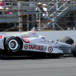 Driver Scott Dixon, of New Zealand, hits the wall in the fourth turn during the 98th running of the Indianapolis 500 IndyCar auto race at the Indianapolis Motor Speedway, Sunday, May 25, 2014, in Indianapolis. (AP Photo/Kirk Stierwalt)