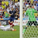 Germany's goalkeeper Manuel Neuer makes a last minute save on a kick by France's Karim Benzema during the World Cup quarterfinal soccer match at the Maracana Stadium in Rio de Janeiro, Brazil, Friday, July 4, 2014. Germany defeated France 1-0 to advance to the semifinals. (AP Photo/Kirsty Wigglesworth)