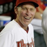 Arizona Diamondbacks interm manager Alan Trammell smiles in the dugout prior to the Diamondbacks' baseball game against the St. Louis Cardinals on Friday, Sept. 26, 2014, in Phoenix. Diamondbacks manager Kirk Gibson was fired earlier in the day. (AP Photo/Ross D. Franklin)