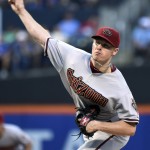 Arizona Diamondbacks pitcher Chase Anderson delivers the ball to the New York Mets during the first inning of a baseball game Friday, July 10, 2015, in New York. (AP Photo/Bill Kostroun)
