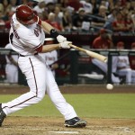  Arizona Diamondbacks' Paul Goldschmidt connects for a run-scoring double against the Houston Astros during the fourth inning of a baseball game on Monday, June 9, 2014, in Phoenix. (AP Photo/Ross D. Franklin)