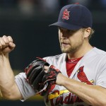 St. Louis Cardinals' Trevor Rosenthal pumps his fist after the final out against the Arizona Diamondbacks in the 10th inning of a baseball game Friday, Sept. 26, 2014, in Phoenix. The Cardinals defeated the Diamondbacks 7-6 in 10 innings. (AP Photo/Ross D. Franklin)