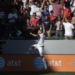 United States' Clint Dempsey celebrates his goal against Panama during the first half of a friendly soccer match, Sunday, Feb. 8, 2015, in Carson, Calif. The United States won 2-0. (AP Photo/Jae C. Hong)