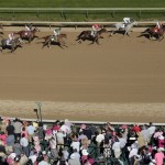 Kerwin D. Clark rides Lovely Maria to victory during the 141st running of the Kentucky Oaks horse race at Churchill Downs Friday, May 1, 2015, in Louisville, Ky. (AP Photo/Charlie Riedel)