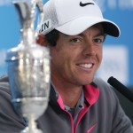 Rory McIlroy of Northern Ireland attends a press conference after winning the British Open Golf championship at the Royal Liverpool golf club, Hoylake, England, Sunday July 20, 2014. (AP Photo/Jon Super)