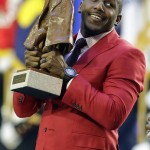 Carolina Panthers linebacker Thomas Davis is honored as the Walter Payton Man of the Year award winner before the NFL Super Bowl XLIX football game between the Seattle Seahawks and the New England Patriots Sunday, Feb. 1, 2015, in Glendale, Ariz. (AP Photo/Michael Conroy)