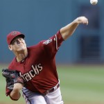 Arizona Diamondbacks starting pitcher Andrew Chafin delivers in the first inning of the second baseball game of a doubleheader against the Cleveland Indians, Wednesday, Aug. 13, 2014, in Cleveland. (AP Photo/Tony Dejak)