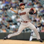 Arizona Diamondbacks starting pitcher Chase Anderson throws in the first inning of a baseball game against the Colorado Rockies, Friday, Sept. 19, 2014, in Denver. (AP Photo/Chris Schneider)