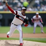  Chicago White Sox starting pitcher Hector Noesi delivers against the Arizona Diamondbacks during the first inning of a baseball game on Sunday, May 11, 2014, in Chicago. (AP Photo/Andrew A. Nelles)
