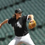 Chicago White Sox starter Jeff Samardzija delivers against the Baltimore Orioles in the fifth inning of a baseball game, Wednesday, April 29, 2015, in Baltimore. Due to security concerns the game was closed to the public. The Orioles won 8-2.(AP Photo/Gail Burton)