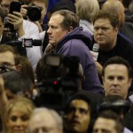 New England Patriots head coach Bill Belichick answers questions during media day for NFL Super Bowl XLIX football game Tuesday, Jan. 27, 2015, in Phoenix. (AP Photo/Charlie Riedel)
