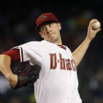 Arizona Diamondbacks' Patrick Corbin throws a pitch against the Milwaukee Brewers during the first inning of a baseball game Friday, July 24, 2015, in Phoenix. (AP Photo/Ross D. Franklin)