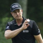 Henrik Stenson, of Sweden, reacts after a birdie on the 13th hole during the final round of the PGA Championship golf tournament at Valhalla Golf Club on Sunday, Aug. 10, 2014, in Louisville, Ky. (AP Photo/John Locher)