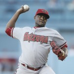 Arizona Diamondbacks starting pitcher Rubby De La Rosa delivers against the Los Angeles Dodgers during the first inning of a baseball game Monday, June 8, 2015, in Los Angeles. (AP Photo/Danny Moloshok)