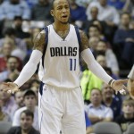 Dallas Mavericks guard Monta Ellis (11) reacts to a call against him during the first half of an NBA basketball game against the Phoenix Suns Friday, Dec. 5, 2014, in Dallas. The Suns won 118-106, ending the Mavericks' five-game winning streak. (AP Photo/LM Otero)
