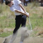 Amateur, Matthew Fitzpatrick, England, hits from the fairway on the 18th hole during the final round of the U.S. Open golf tournament in Pinehurst, N.C., Sunday, June 15, 2014. (AP Photo/Eric Gay)