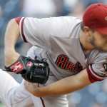  Arizona Diamondbacks starting pitcher Wade Miley throws against the Pittsburgh Pirates in the first inning of the baseball game on Tuesday, July 1, 2014, in Pittsburgh. (AP Photo/Keith Srakocic)