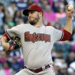  Arizona Diamondbacks starter Wade Miley throws against the Chicago White Sox during the first inning of an interleague baseball game in Chicago, Saturday, May 10, 2014. (AP Photo/Nam Y. Huh)