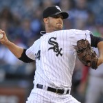  Chicago White Sox starter Andre Rienzo delivers a pitch during the first inning of a baseball game against the Arizona Diamondbacks in Chicago, Friday, May 9, 2014. (AP Photo/Paul Beaty)