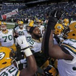 The Green Bay Packers warm up before the NFL football NFC Championship game against the Seattle Seahawks Sunday, Jan. 18, 2015, in Seattle. (AP Photo/David J. Phillip)