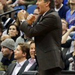 Phoenix Suns coach Jeff Hornacek gestures to his players during the second half of an NBA basketball game against the Minnesota Timberwolves, Friday, Feb. 20, 2015, in Minneapolis. The Timberwolves won 111-109. (AP Photo/Jim Mone)
