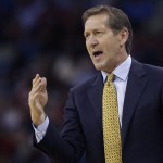 Phoenix Suns head coach Jeff Hornacek calls out from the bench in the first half of an NBA basketball game against the New Orleans Pelicans in New Orleans, Friday, April 10, 2015. (AP Photo/Gerald Herbert)
