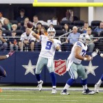 
Dallas Cowboys quarterback Tony Romo (9) makes an 80-yard pass to wide receiver Dez Bryant against the Denver Broncos during the fourth quarter of an NFL football game Sunday, Oct. 6, 2013, in Arlington, Texas. Romo has 502 yards in passing. (AP Photo/Sharon Ellman)