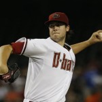 Arizona Diamondbacks' Tyler Skaggs throws against the Chicago Cubs during the first inning in a baseball game on Monday, July 22, 2013, in Phoenix. (AP Photo/Ross D. Franklin)
